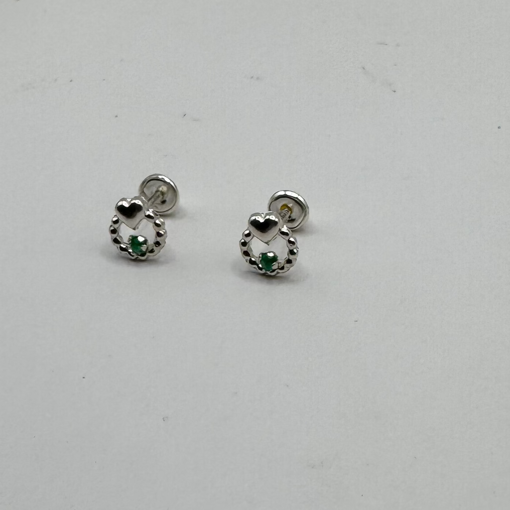Aretes corona de corazón