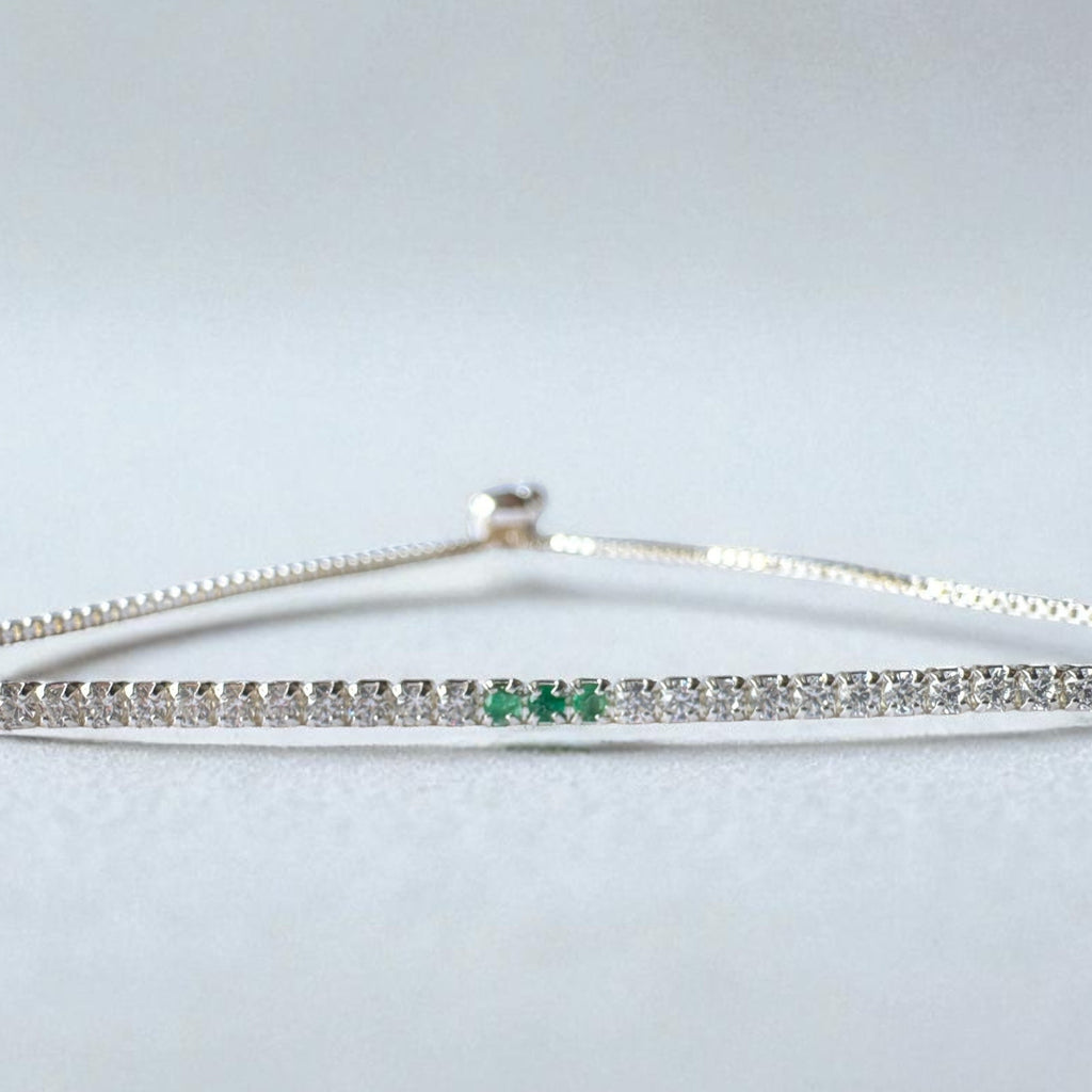 Pulsera tenis tipo pandora (Mujer)