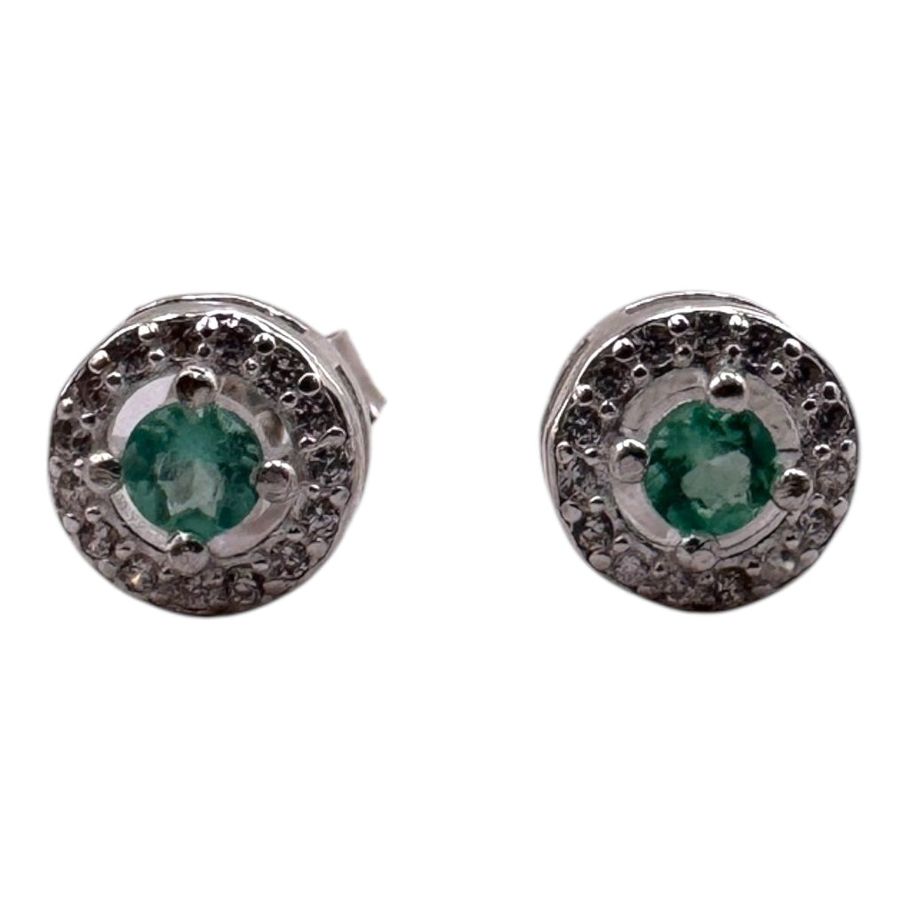 Aretes trono esmeralda