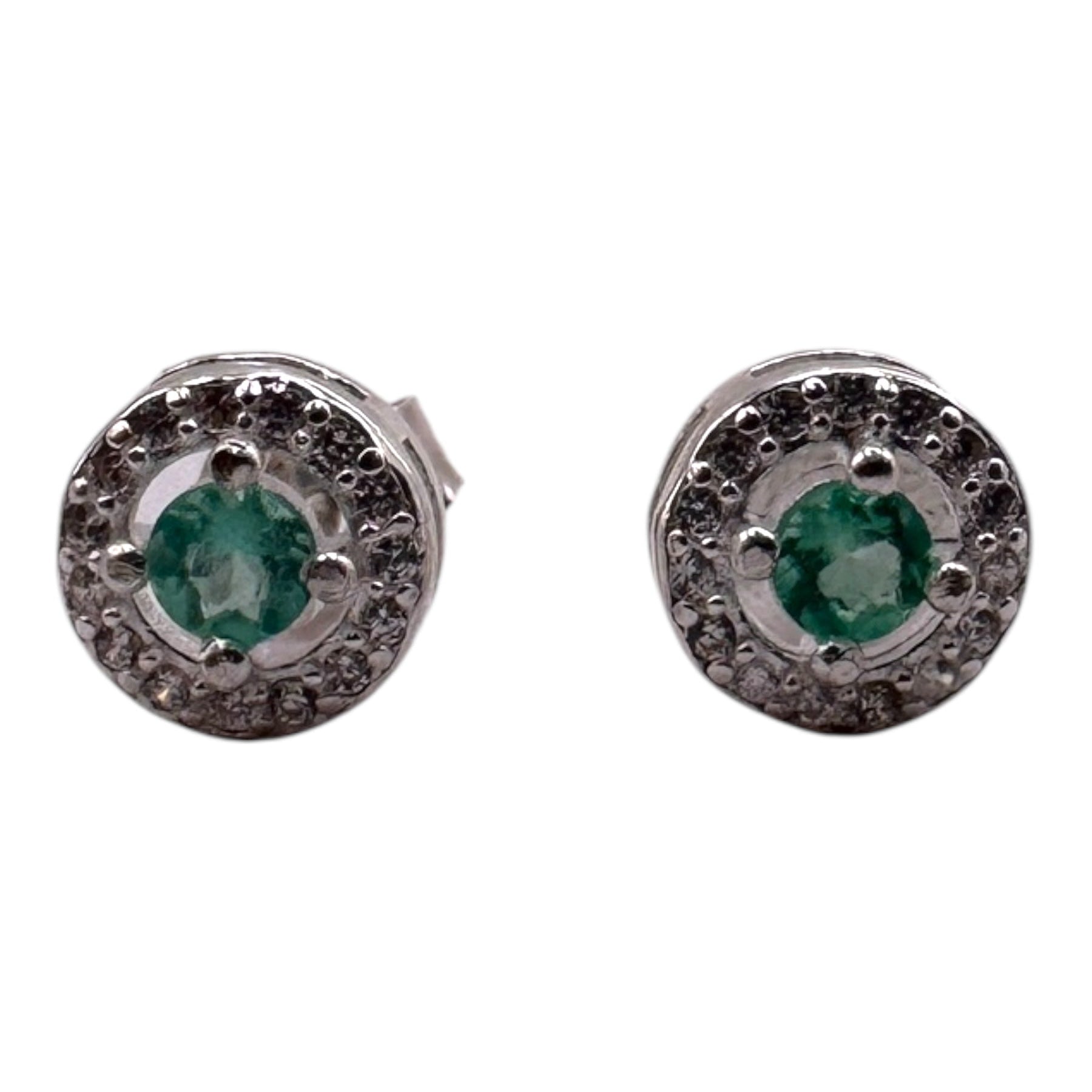 Aretes trono esmeralda