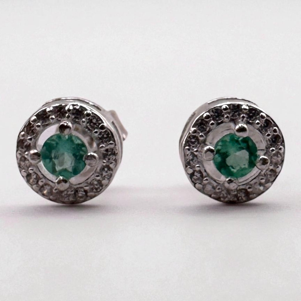 Aretes trono esmeralda