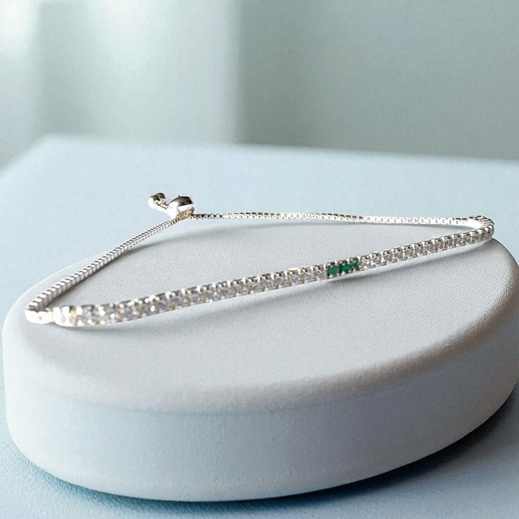 Pulsera tenis tipo pandora (Mujer)