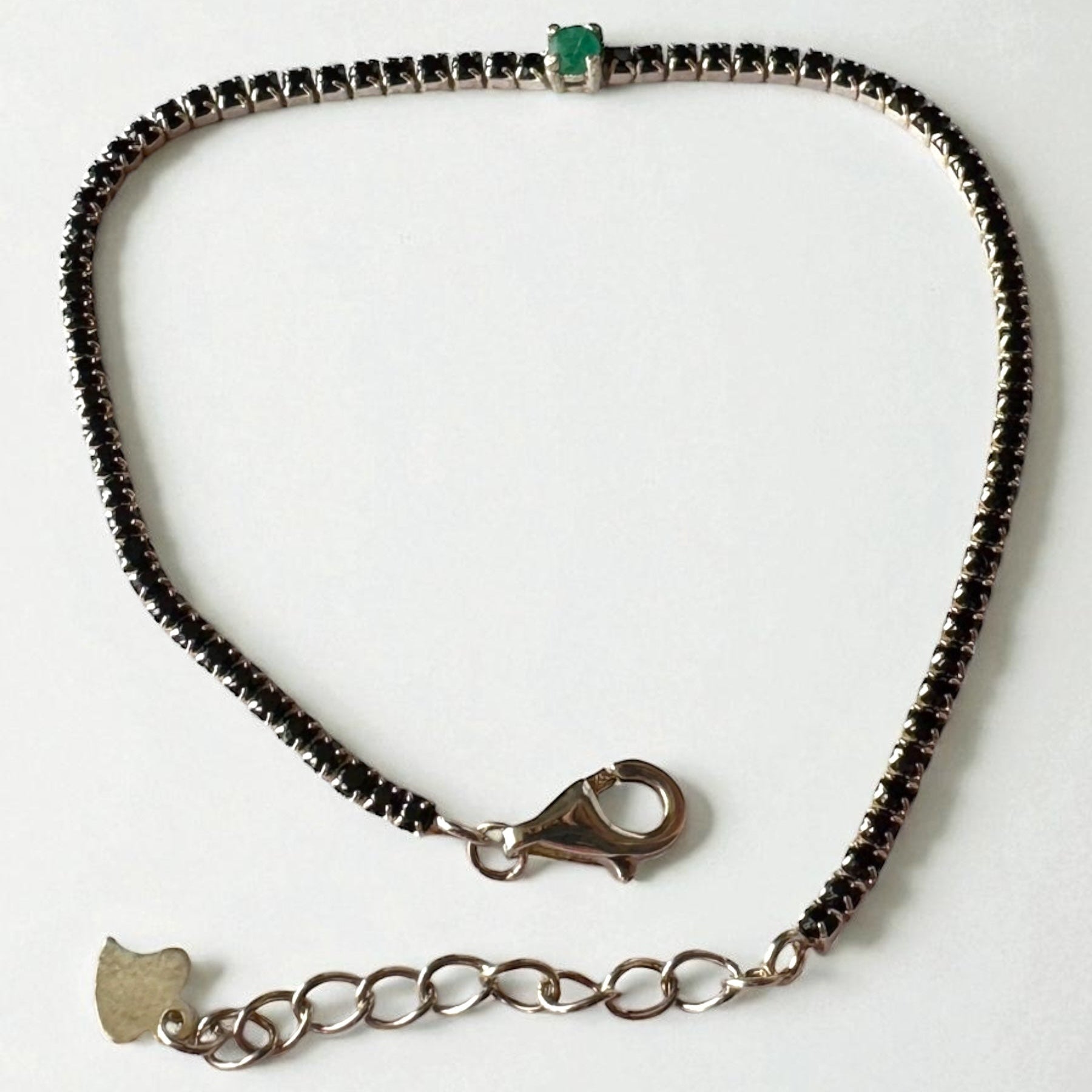 Pulsera tenis negra - Ajustable