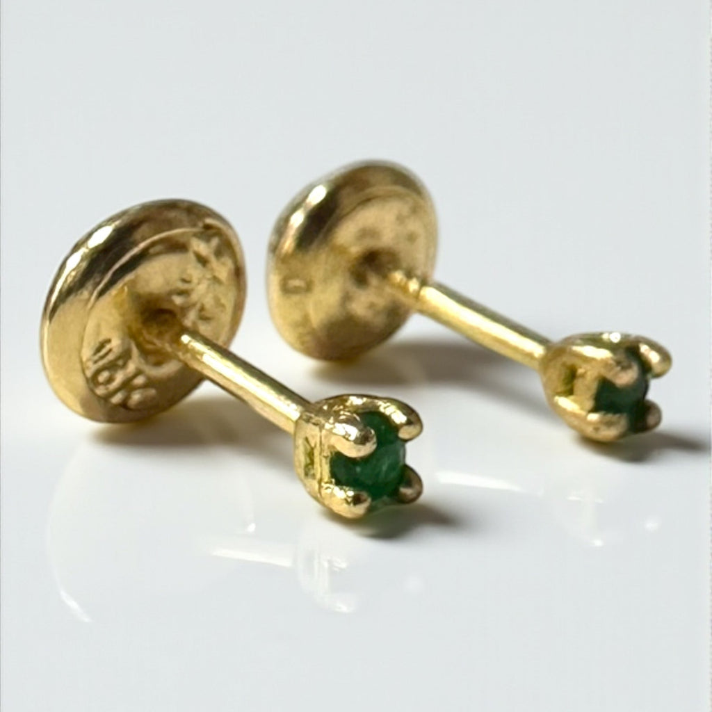 Aretes Miniatura Oro 18k