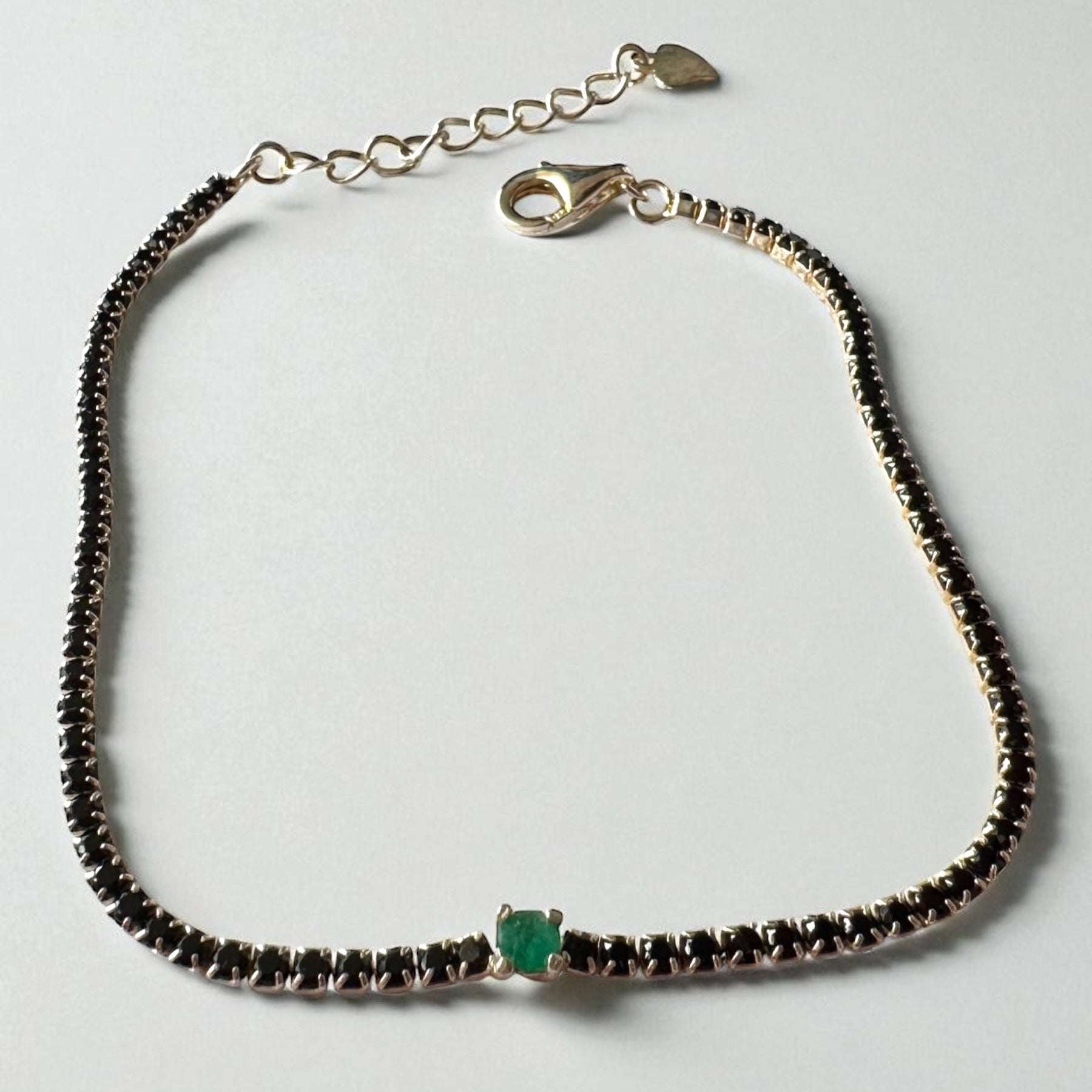 Pulsera tenis negra - Ajustable
