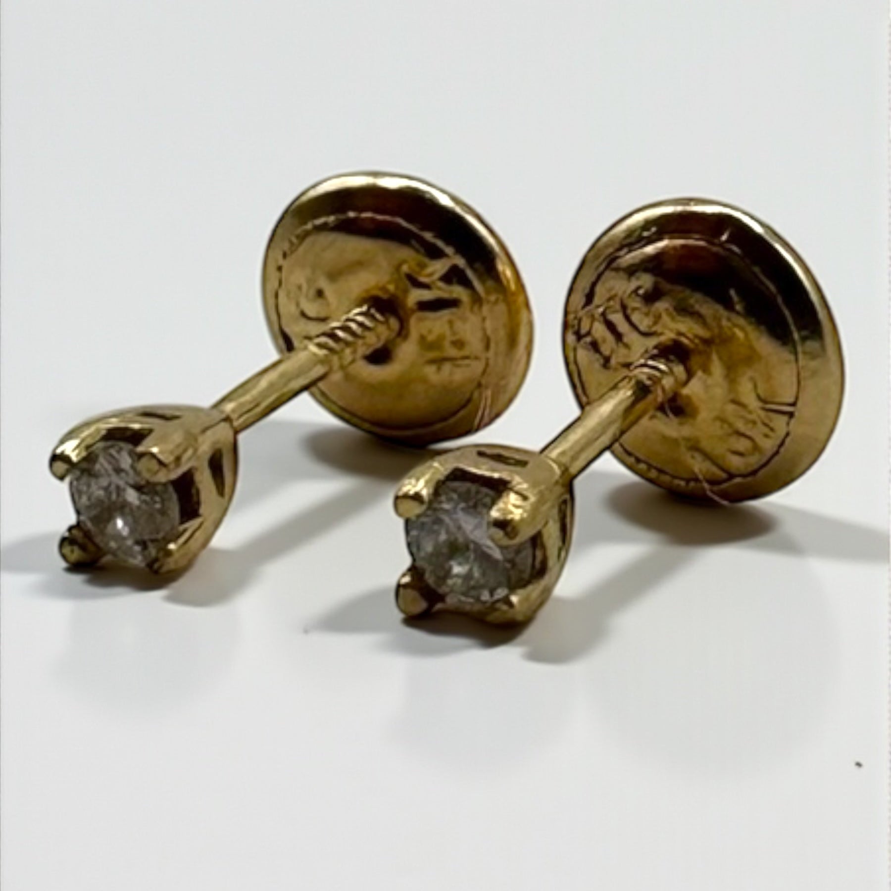 Aretes Miniatura Oro 18k - Diamantes