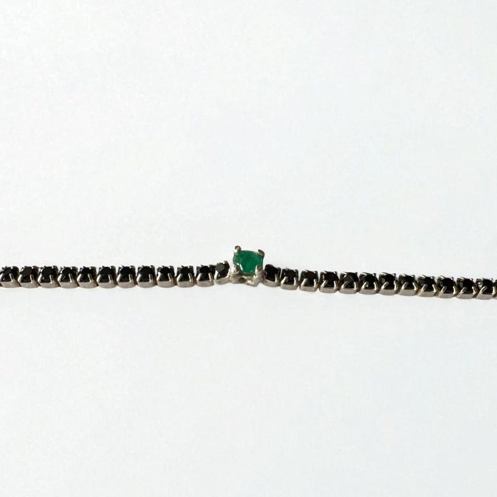 Pulsera tenis negra - Ajustable