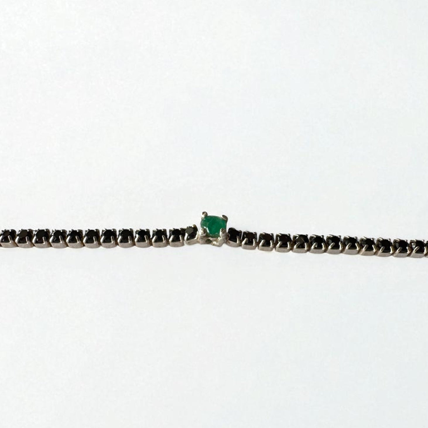 Pulsera tenis negra - Ajustable