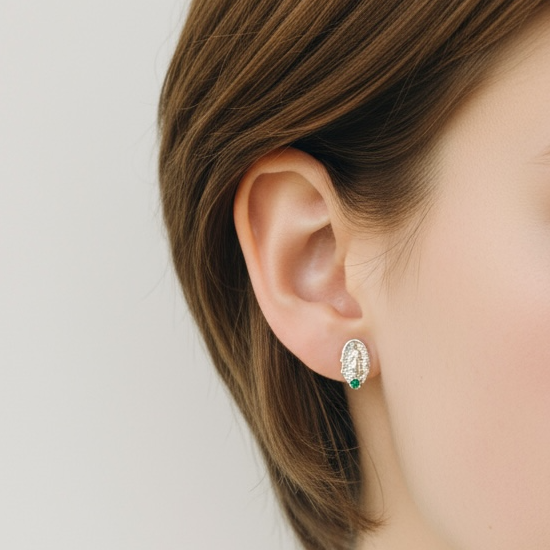 Aretes de la virgen de Guadalupe