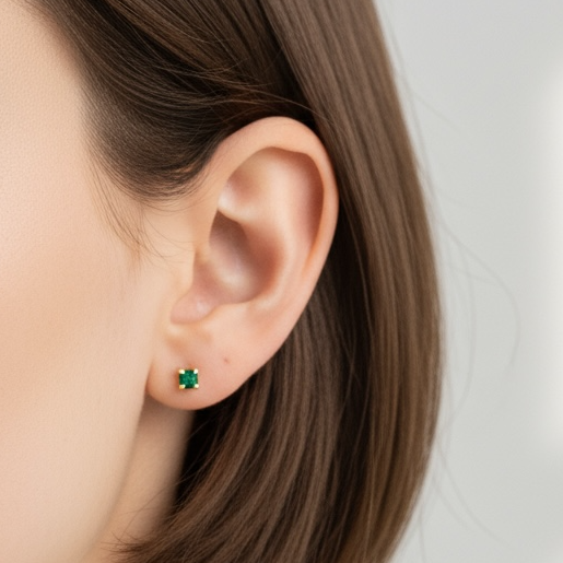 Aretes Miniatura Oro 18k